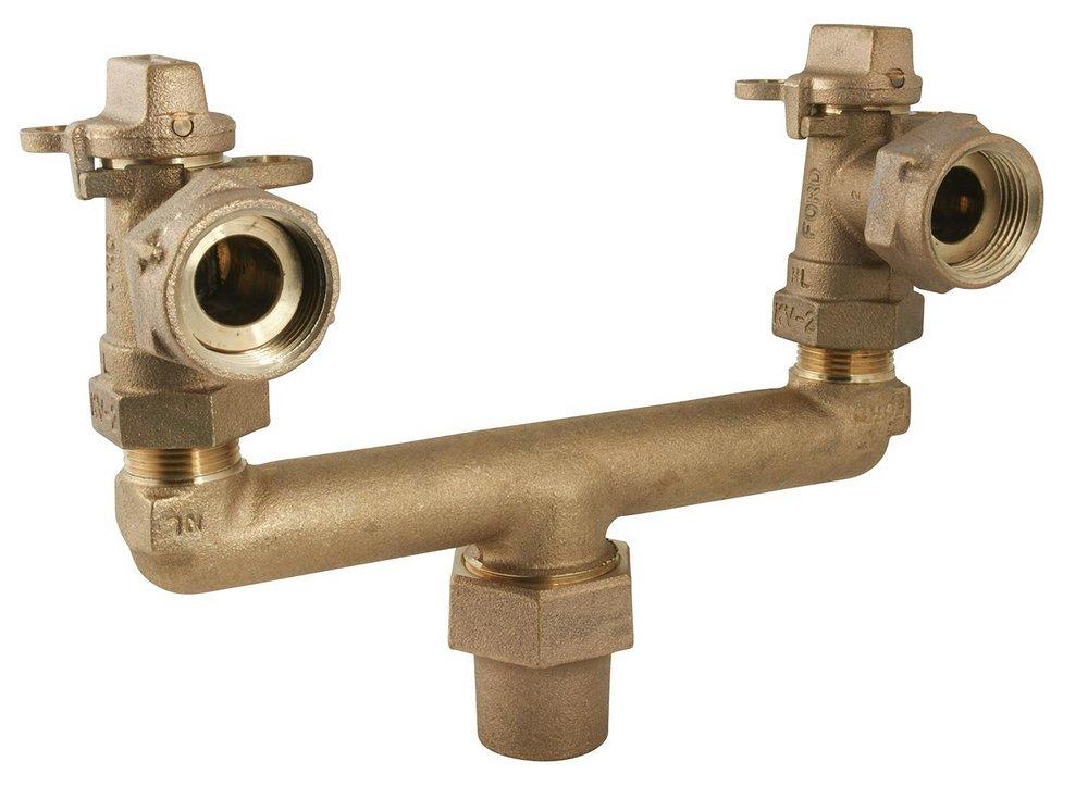 Ford Meter Box Flared x Meter Swivel Water Service Brass U Branch Assembly 