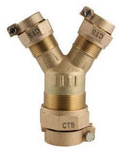 1-1/2 x 1 x 1 in. Pack Joint Brass Reducing Branch Wye