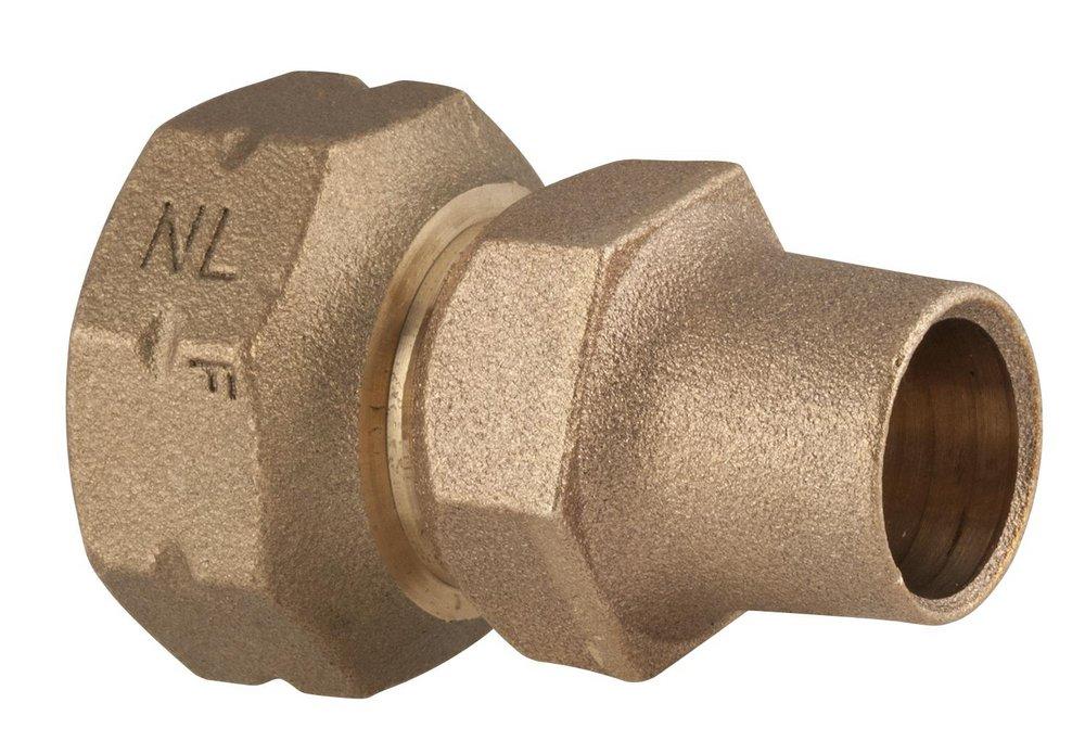 Ford Meter Box Female Threaded x Flare Copper Reducing Coupling 