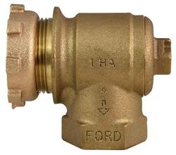 1 in. Meter Yoke x FIPT Brass Angle Check Valve