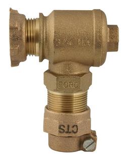 5/8 x 3/4 in. Meter x Pack Joint Brass Single Angle Check Valve