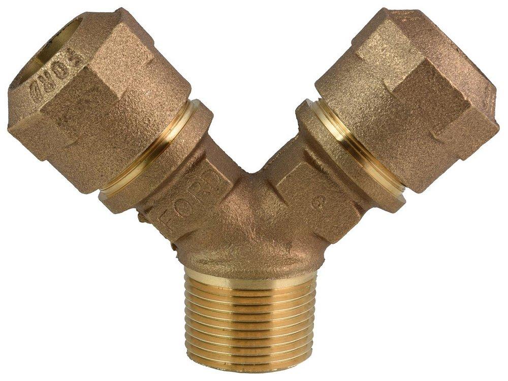 Ford Meter Box MIPT x Quick Joint x CTS Brass Wye Branch 