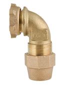 5/8 x 3/4 in. Grip Joint Water Service Meter Yoke Connector 90 Degree Bend