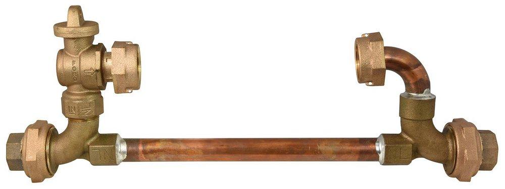 Ford Meter Box 1 in. Swivel Brass Straight Linesetter 
