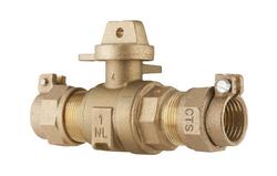 3/4 in. Pack Joint Brass Ball Curb Valve