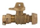 1 in. Pack Joint x Meter Swivel Nut Brass Straight Ball Meter Valve