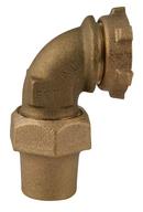 5/8 x 3/4 in. Yoke x Flared Copper Water Service Connector 90 Degree Bend