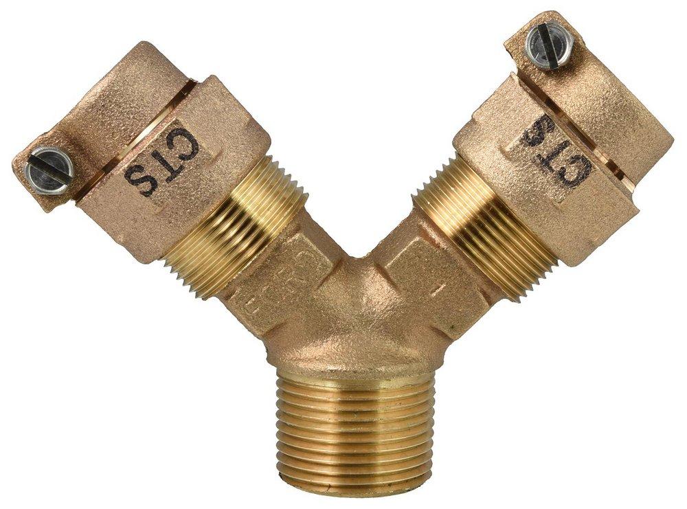 Ford Meter Box MIPT x Pack Joint x CTS Brass Wye Branch 