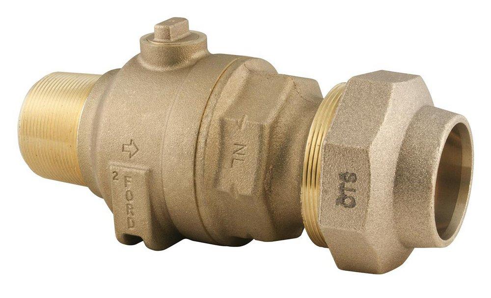 Ford Meter Box 1-1/2 in. Brass Ball Corp Valve 
