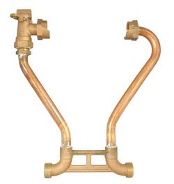 7 in. Brass Meter Resetter with Angle Key Valve and Meter Nut