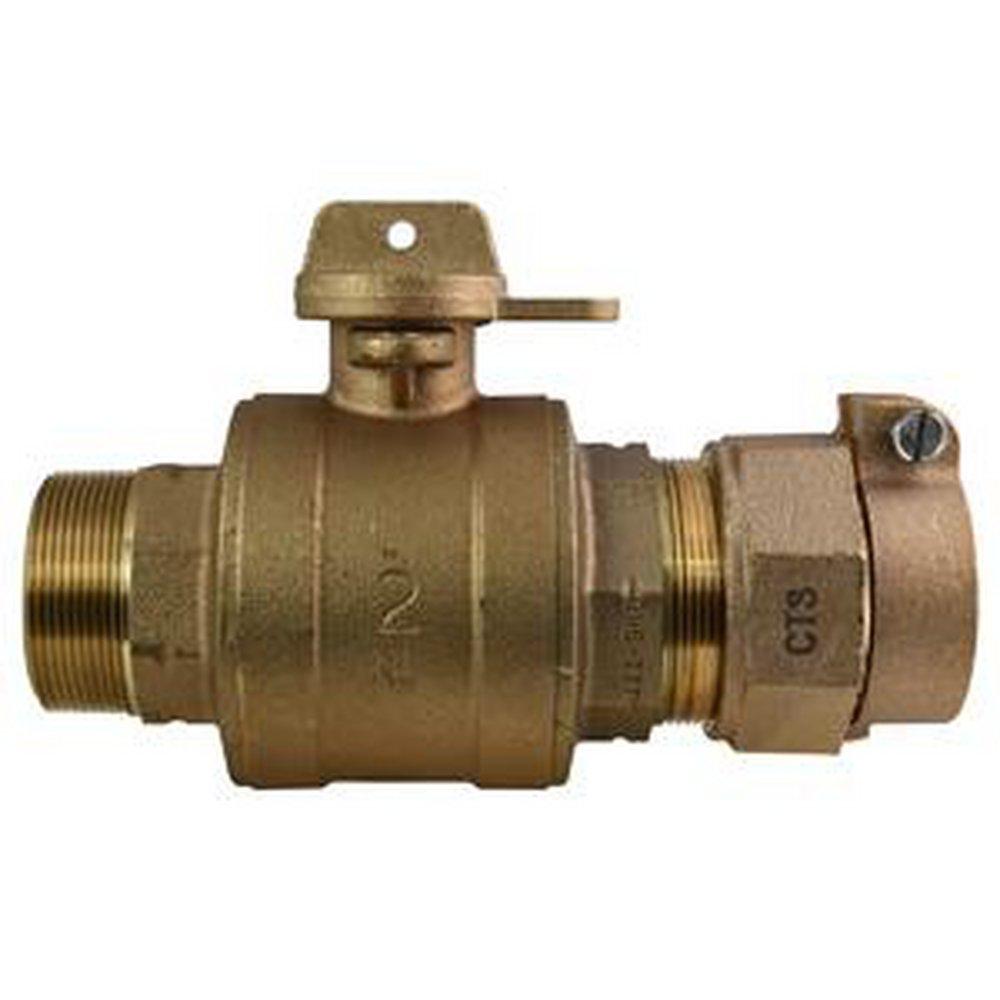Ford Meter Box MIP x CTS Brass Ball Valve 
