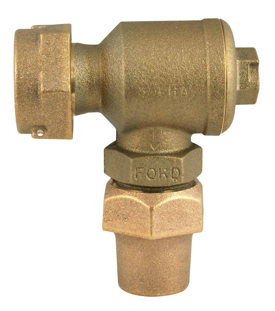 Ford Meter Box Meter Swivel x Flared Brass Single Angle Check Valve 