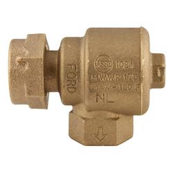 1/2 x 3/4 in. Meter Swivel x FIP Brass Angle Cascading Dual Check Valve