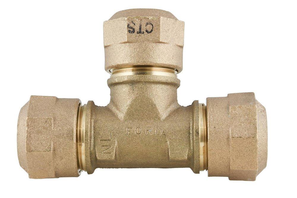 Ford Meter Box Quick Joint Brass Tee 
