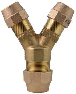 1 x 1 x 3/4 in. Grip Joint Brass Wye Branch