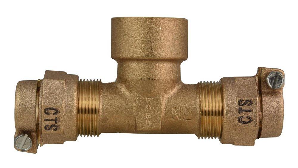 Ford Meter Box Pack Joint x Pack Joint x FIPS Brass Reducing Tee 