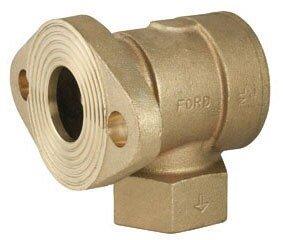 Ford Meter Box Meter Flanged x FIP Brass Single Angle Check Valve 