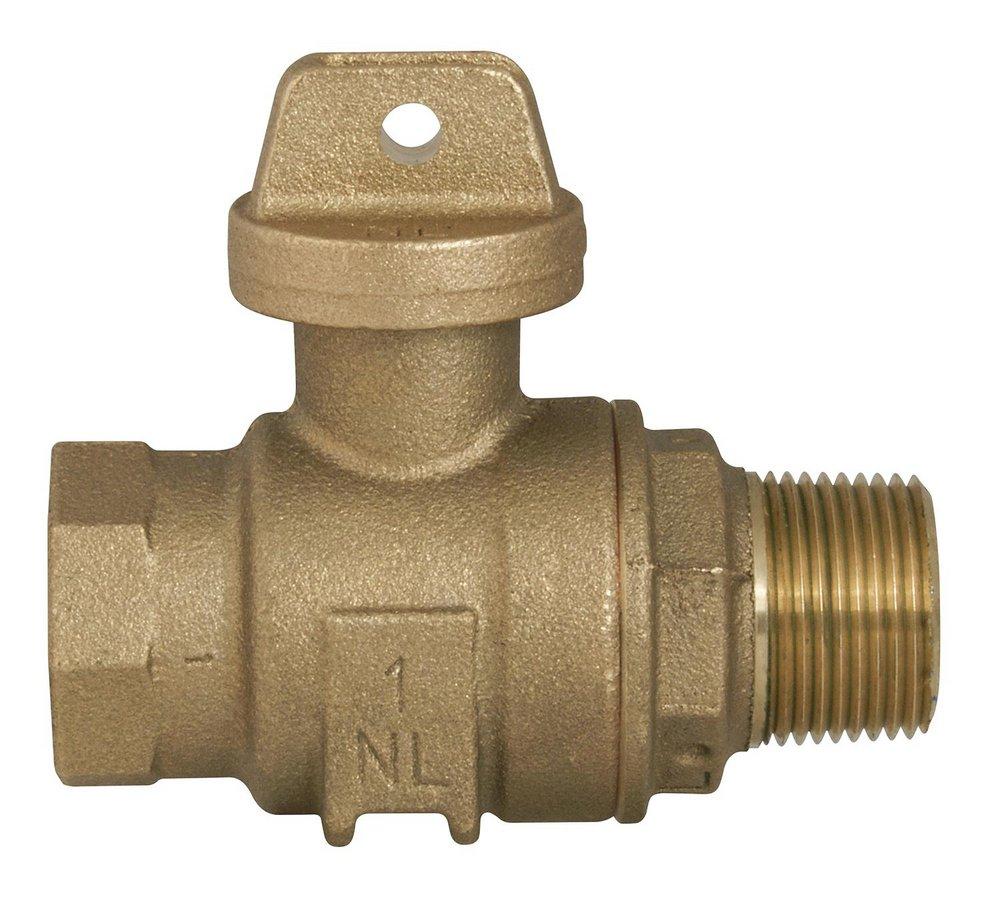 Ford Meter Box MIPT x FIPT Brass Ball Valve Curb Stop 