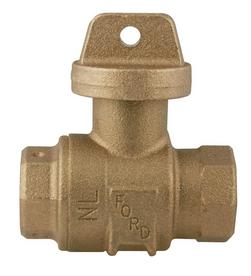 1 in. FIPT Brass Ball Valve Curb Stop