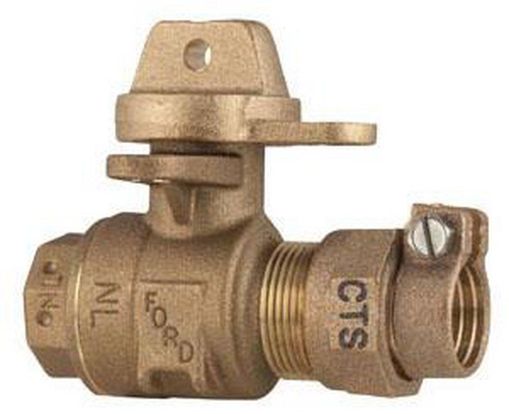 Ford Meter Box 1 in. Brass Ball Curb Valve 