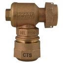 1 in. Meter Swivel x Quick Joint Brass Single Angle Check Valve