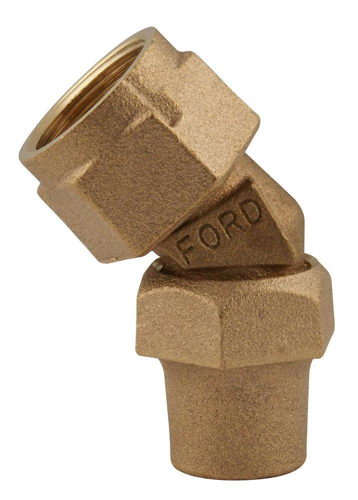 Ford Meter Box Swivel x Flared 45 Degree Bend 