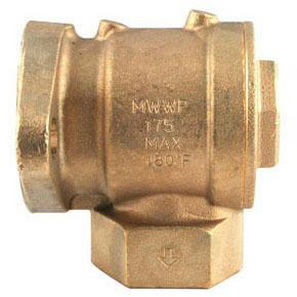 Ford Meter Box 2 in. Meter Flanged x FIPT Brass Angle Dual Check Valve