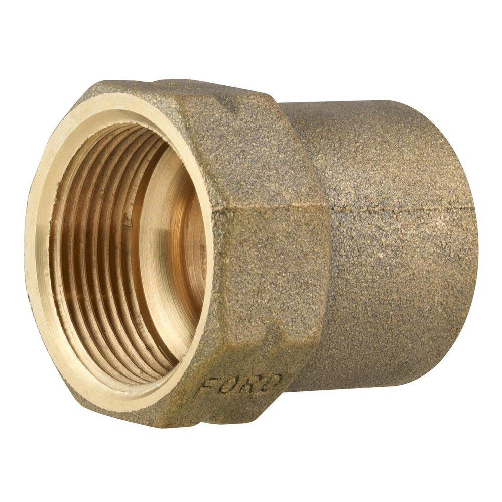 Ford Meter Box Female Flared x FIP Tube Brass Adapter 