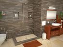 Tile Redi USA Polished Chrome 30 in. Double Curb Shower Base with Center Drain 