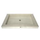 Tile Redi USA Polished Chrome 34 in. Triple Curb Shower Base with Center Drain 