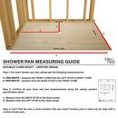 Tile Redi USA Polished Chrome 34 in. Double Curb Shower Base with Center Drain 