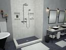 Tile Redi USA Polished Chrome 48 x 42 in. Double Curb Shower Base with Center Drain 
