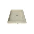 Tile Redi USA Polished Chrome 48 x 37 in. Double Curb Shower Base with Center Drain 