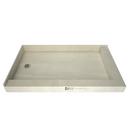 Tile Redi USA Polished Chrome 30 in. Double Threshold Shower Base with Left Drain 