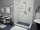 Tile Redi USA Polished Chrome 30 in. Double Curb Shower Base with Center Drain 