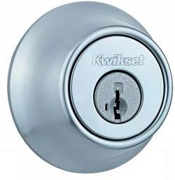 Single Cylinder Deadbolt Lock in Satin Chrome