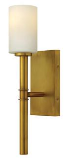 4-1/2 in. 100W 1-Light Medium E-26 Wall Sconce in Vintage Brass