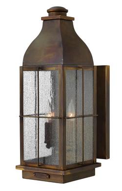 21 in. 60W 3-Light Outdoor Wall Lantern in Sienna