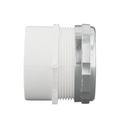 White PVC DWV Male Trap Adapter with Washer & Chrome Nut 