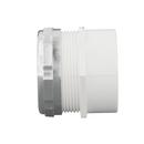 White PVC DWV Male Trap Adapter with Washer & Chrome Nut 