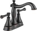 Delta Faucet Venetian Bronze Two Handle Centerset Bathroom Sink Faucet with Pop-Up Drain Assembly 