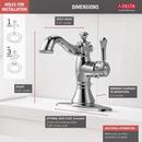 Delta Faucet Chrome Single Handle Centerset Bathroom Sink Faucet with Pop-Up Drain Assembly 