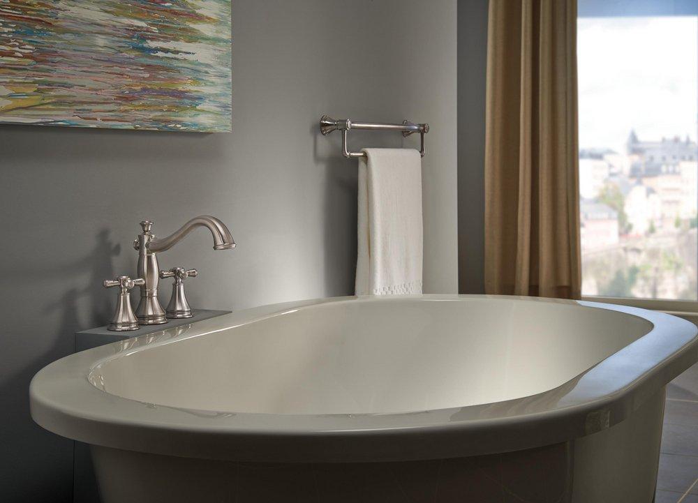 Delta Faucet Brilliance&reg; Stainless Two Handle Roman Tub Faucet Trim Only 