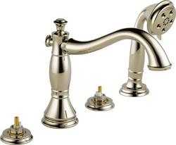Two Handle Roman Tub Faucet with Hand Shower in Brilliance&reg; Polished Nickel (Handles Sold Separately) (Trim Only)