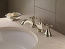 Delta Faucet Brilliance&reg; Polished Nickel Two Handle Widespread Bathroom Sink Faucet with Pop-Up Drain Assembly (Handles Sold Separately) 