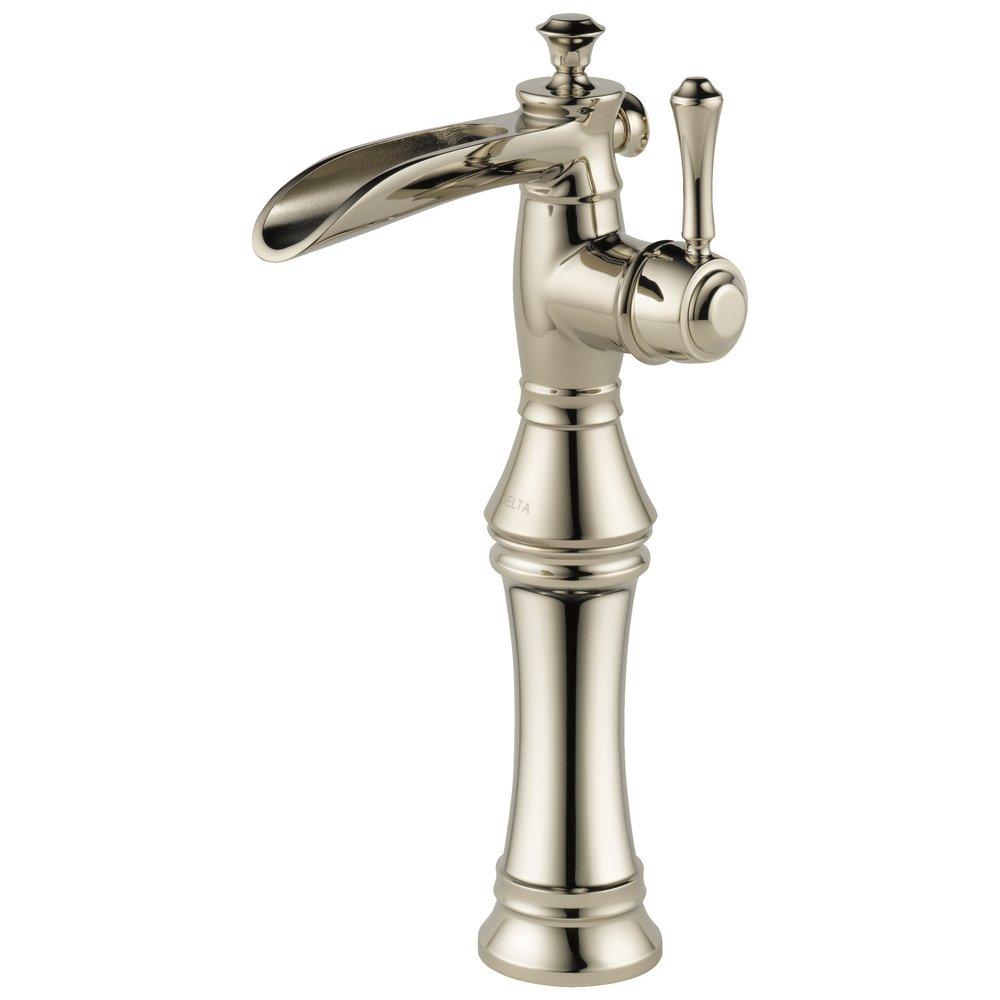 Delta Faucet Brilliance&reg; Polished Nickel Single Handle Vessel Filler Bathroom Sink Faucet 