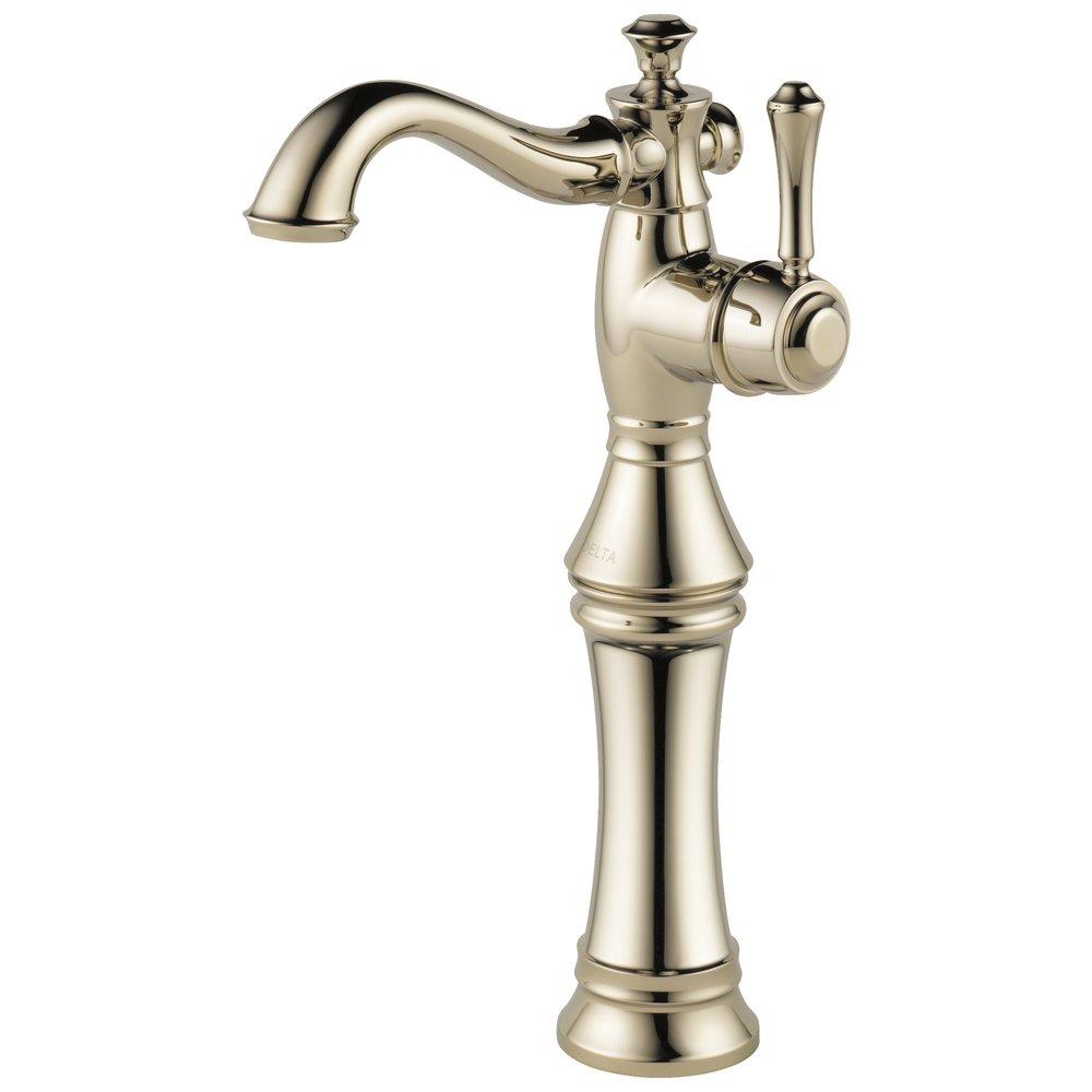 Delta Faucet Brilliance&reg; Polished Nickel Single Handle Vessel Filler Bathroom Sink Faucet 