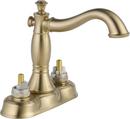 Two Handle Centerset Bathroom Sink Faucet in Brilliance Champagne Bronze