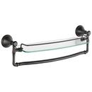 18 in. Glass Shelf with Removable Bar in Venetian Bronze