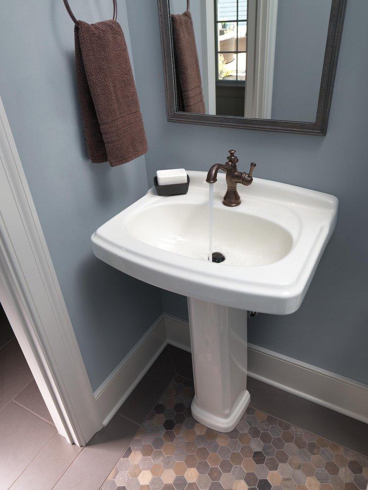 Delta Faucet Venetian Bronze Single Handle Centerset Bathroom Sink Faucet with Pop-Up Drain Assembly 